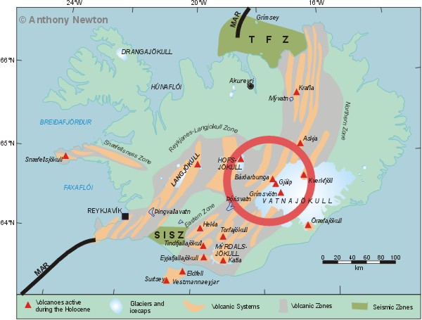 map of Iceland